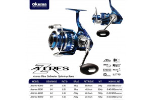 Okuma AZORES Blue Saltwater 4000