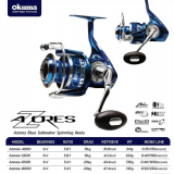 Okuma AZORES Blue Saltwater 4000