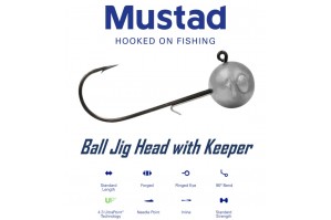 Mustad Ball Jig Head wih Keeper (vendido à unidade)