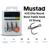 Mustad KVD Elite Round Bend Treble Hook - 1X Strong