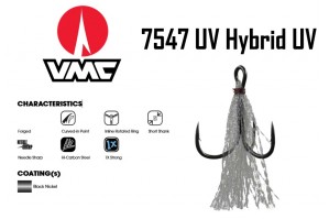 VMC 7547UV Hybrid UV Treble Hook