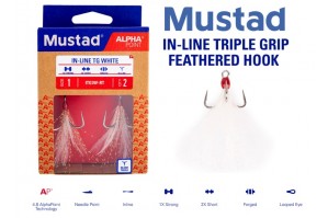 Mustad In-Line Triple Grip Feathered Hook