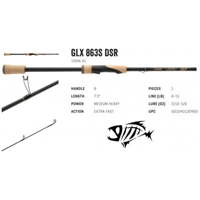 GLoomis GLX BASS DropShot 863S DSR