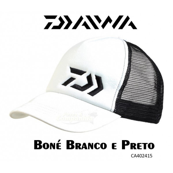 Daiwa Boné Acolchoado Branco e Preto
