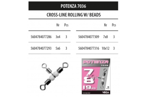 Vega Potenza 7036 Cross-line rolling with Beads