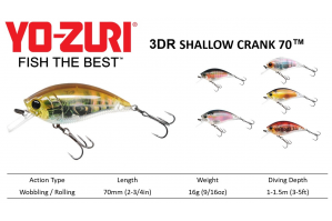 Yo- Zuri 3DR Shallow Crank 2-3/4”™