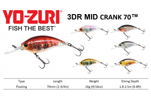 Yo-Zuri 3DR Mid Crank 2-3/4"™